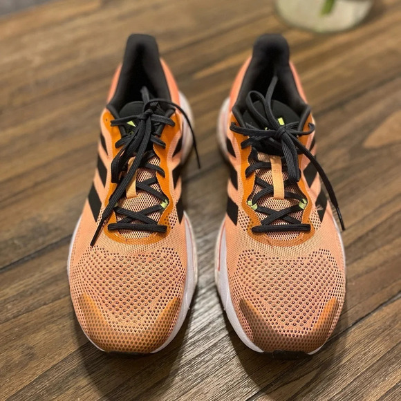 Adidas Solar Glide 5 Men\'s Sneakers Size 12.5 Flash Orange Turbo GX5470 EUC main image 4